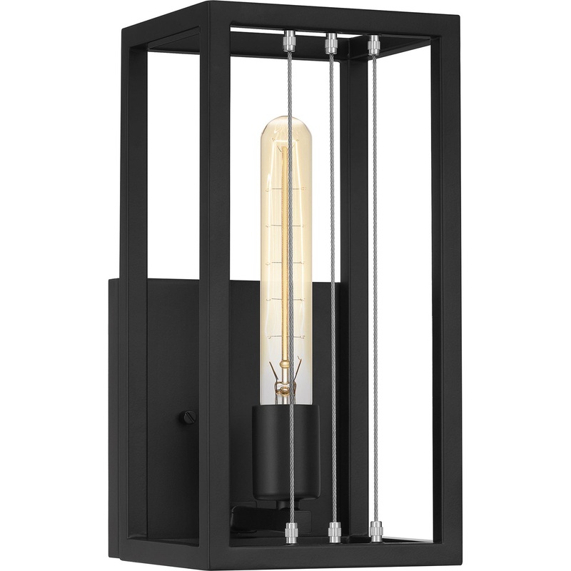 Quoizel AWD8606MBK Awendaw One Light Wall Sconce, Matte Black (Discontinued)