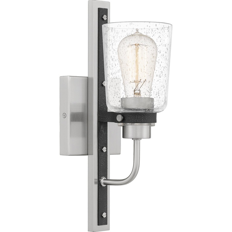 Quoizel AXE8605BN Axel One Light Wall Sconce, Brushed Nickel (Discontinued)