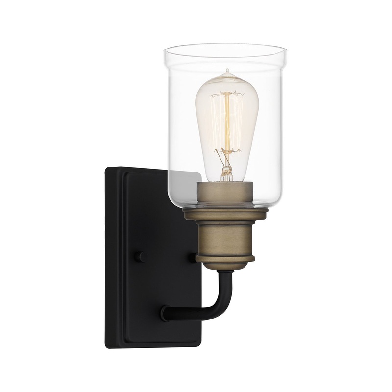 Quoizel COX8604MBK Cox One Light Wall Sconce, Matte Black (Discontinued)