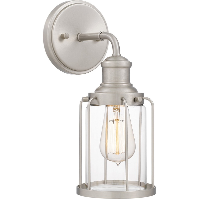 Quoizel LUD8605BN Ludlow One Light Wall Sconce, Brushed Nickel (Discontinued)