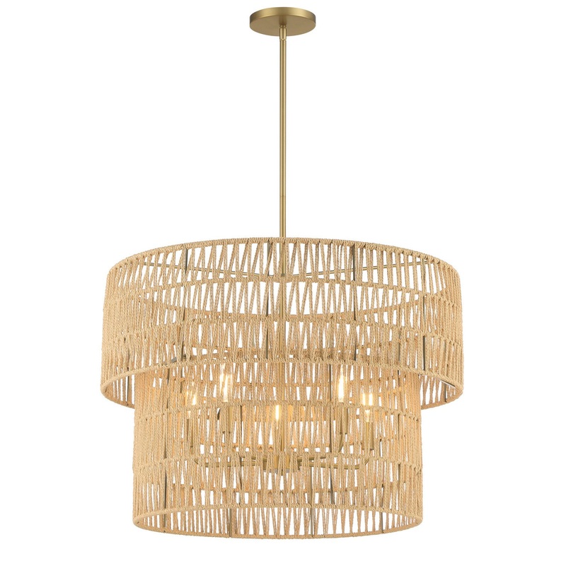 Minka-Lavery 5045-695 Bungalow Heaven Five Light Pendant, Soft Brass