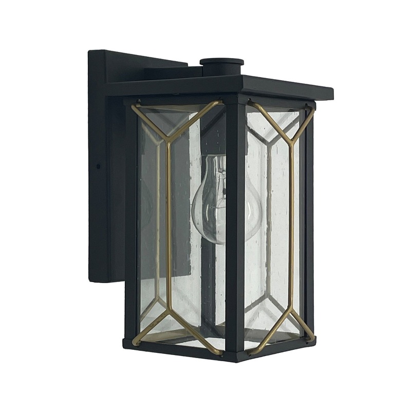 Minka-Lavery 72801-727 Hillside Manor One Light Outdoor Wall Mount, Sand Coal And Mystic Gold