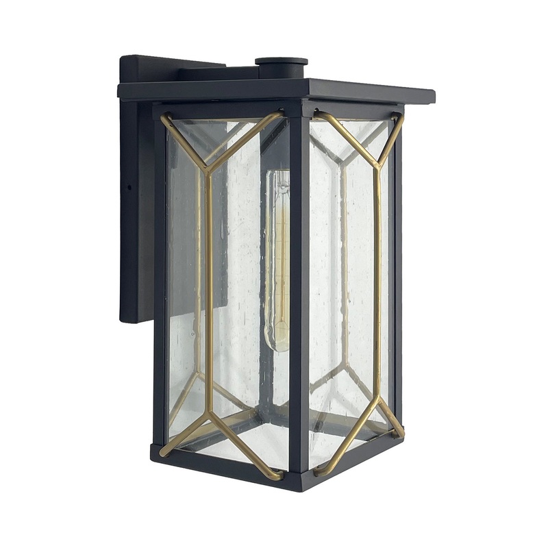 Minka-Lavery 72803-727 Hillside Manor One Light Outdoor Wall Mount, Sand Coal And Mystic Gold