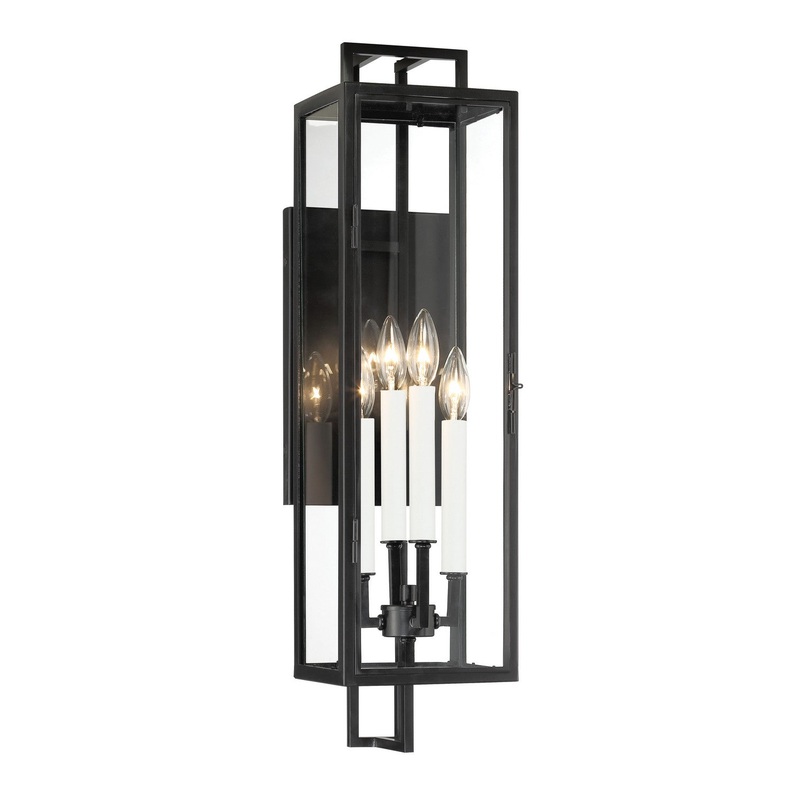 Minka-Lavery 73331-66A Knoll Road Four Light Outdoor Wall Mount, Coal