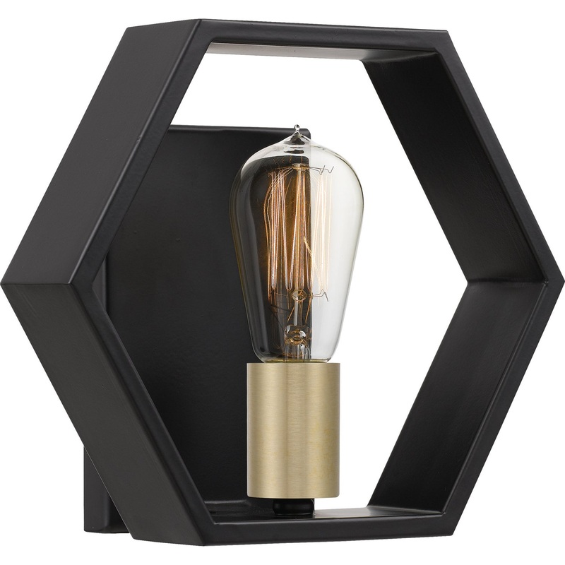 Quoizel BSK8701EK Bismarck One Light Wall Sconce, Earth Black