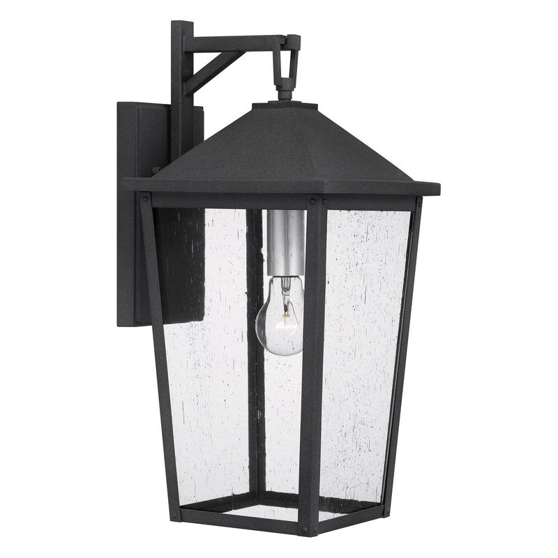 Quoizel STNL8409MB Stoneleigh One Light Outdoor Wall Mount, Mottled Black
