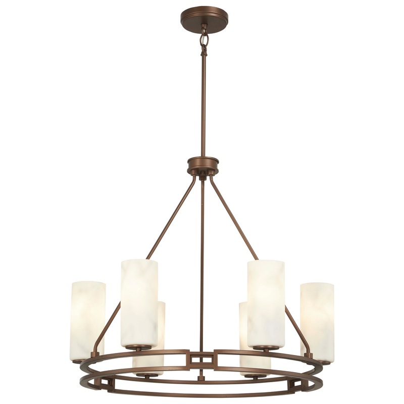 Minka-Lavery 1677-755 Buchanan Six Light Chandelier, Hellenic Bronze