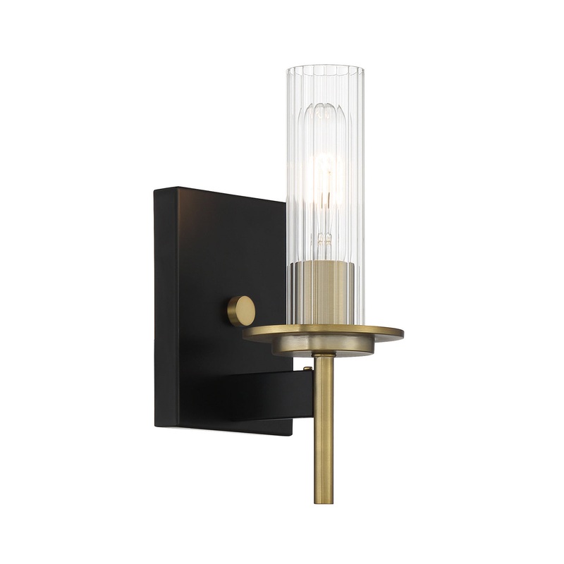 Minka-Lavery 2541-726 Baldwin Park One Light Bath, Coal And Soft Brass