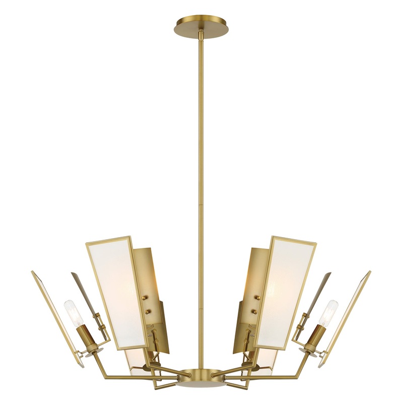Minka-Lavery 2676-695 Ricochet Six Light Chandelier, Soft Brass