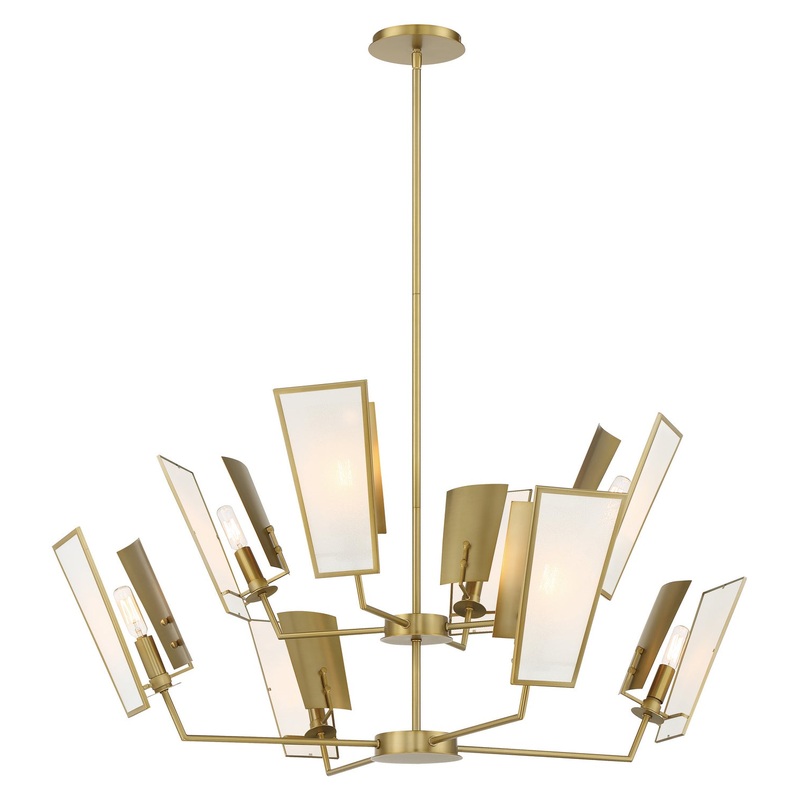 Minka-Lavery 2678-695 Ricochet Eight Light Chandelier, Soft Brass