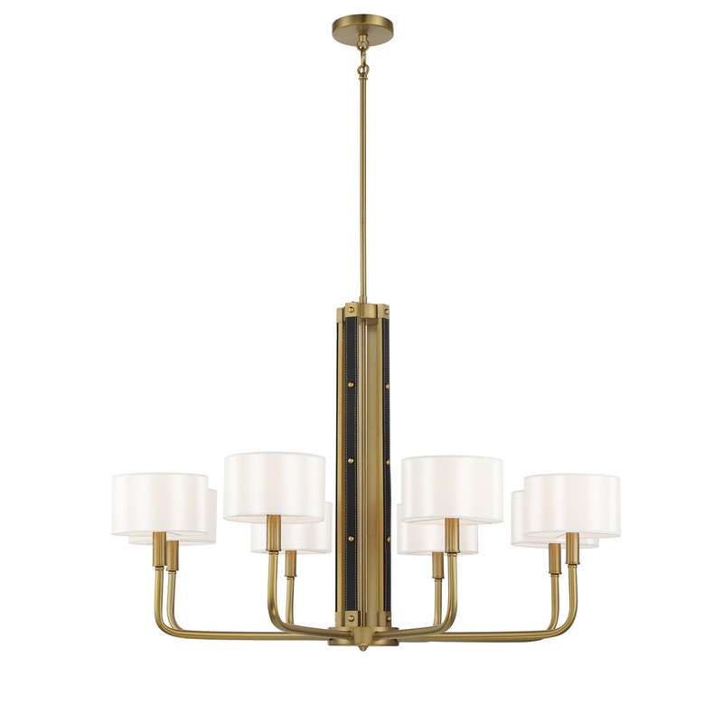 Minka-Lavery 2788-695 Chelsea Eight Light Chandelier, Soft Brass