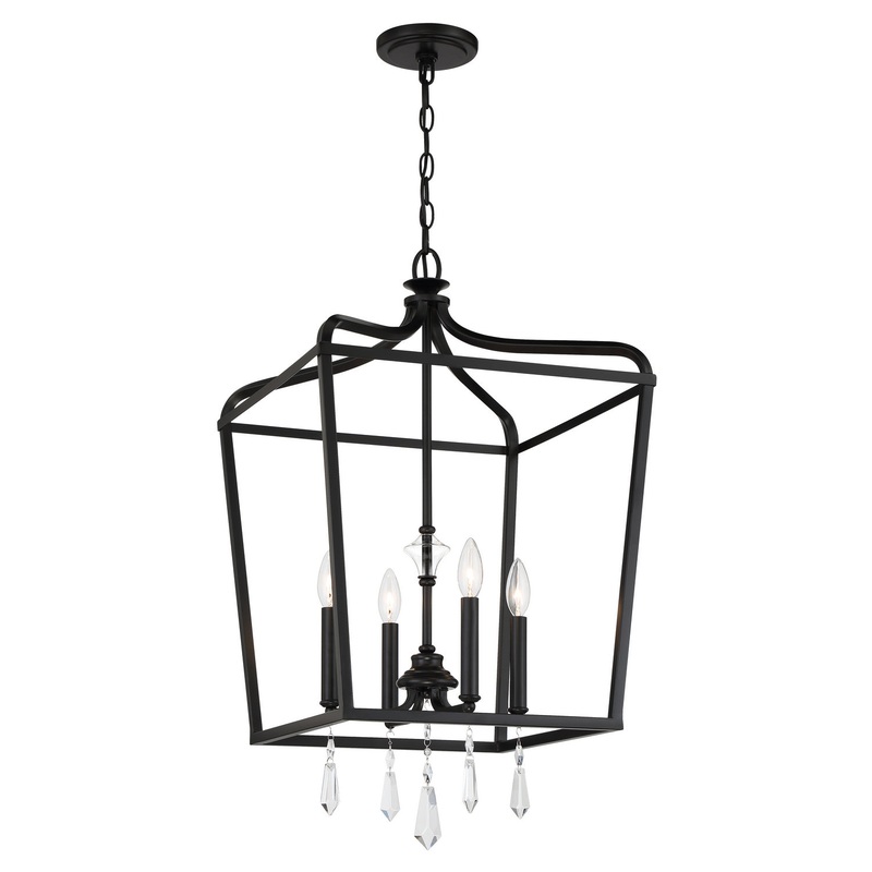 Minka-Lavery 4448-66A Laurel Estate Four Light Foyer Pendant, Coal