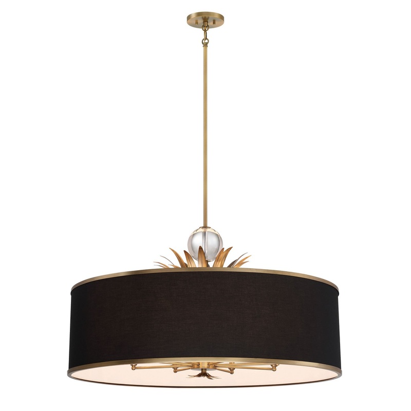 Minka-Lavery 4588-672 Caprio Eight Light Pendant, Natural Brushed Brass