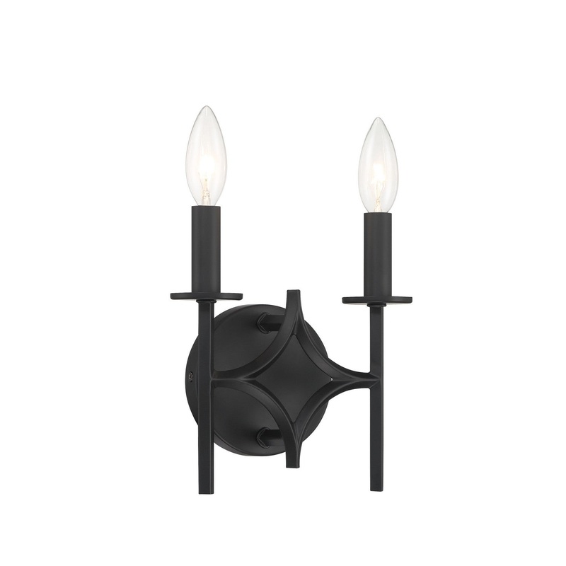 Minka-Lavery 5032-66A Muncie Two Light Wall Sconce, Coal