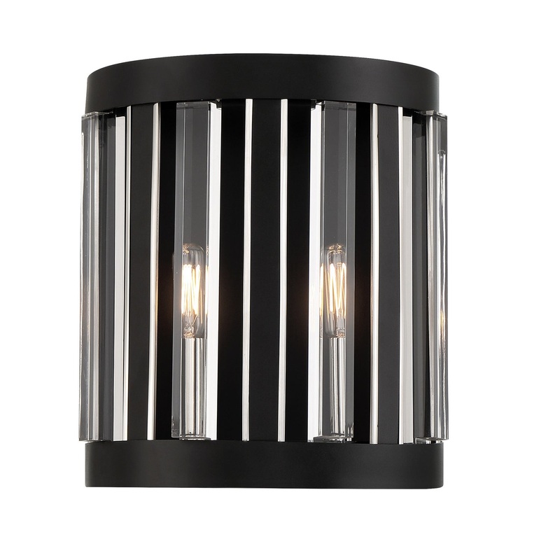 Minka-Lavery 5498-729 Majestic Splendor Two Light Wall Sconce, Sand Coal And Polished Nickel