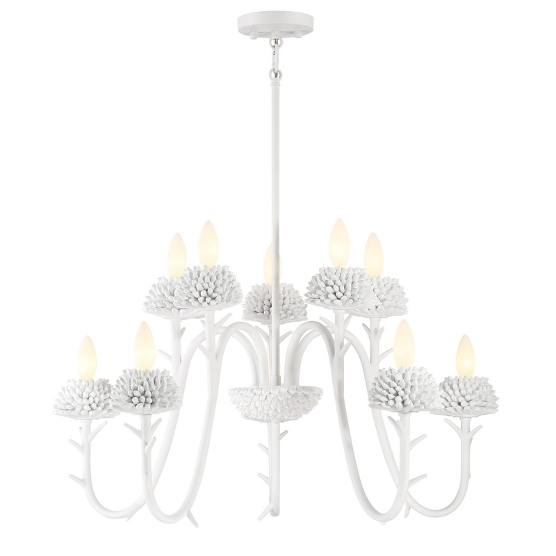 Minka-Lavery 5907-655 North Fork By Robin Baron Ten Light Chandelier, Sand White
