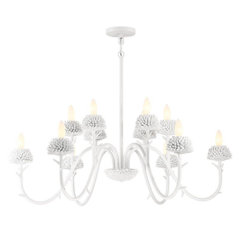 Minka-Lavery 5908-655 North Fork By Robin Baron 12 Light Chandelier, Sand White