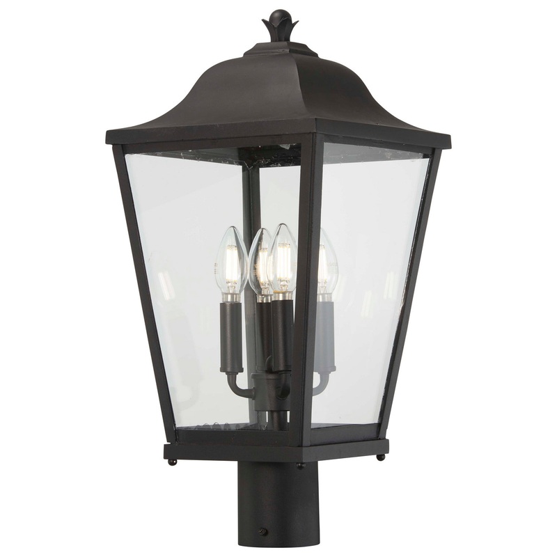 Minka-Lavery 73285-66 Savannah Four Light Outdoor Post Mount, Sand Coal