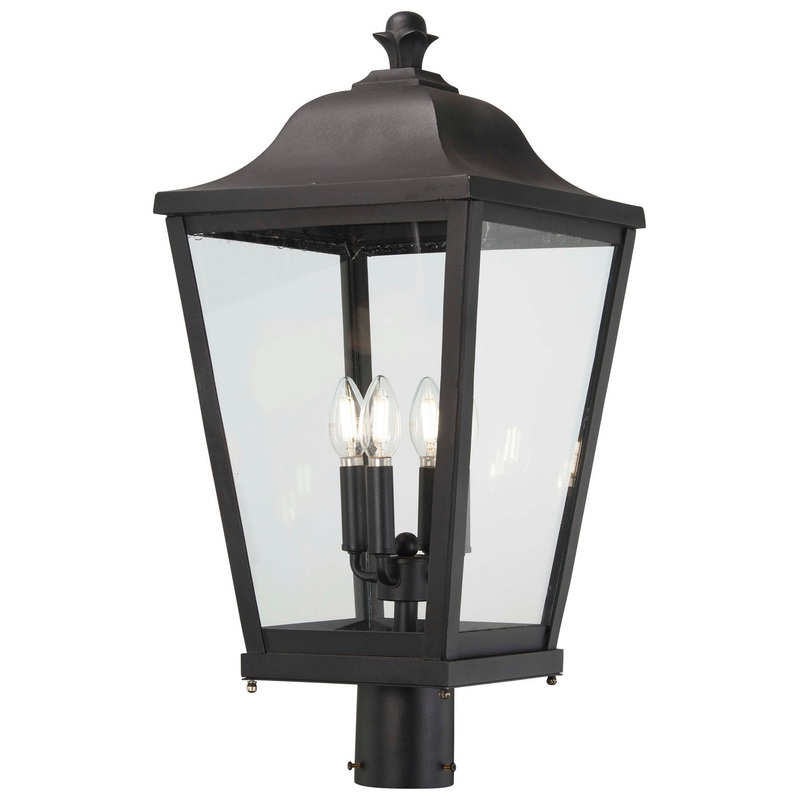 Minka-Lavery 73286-66 Savannah Four Light Outdoor Post Mount, Sand Coal