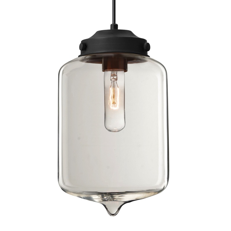 Besa 1JT-OLINCL-BK Besa Olin Pendant One Light Pendant Black