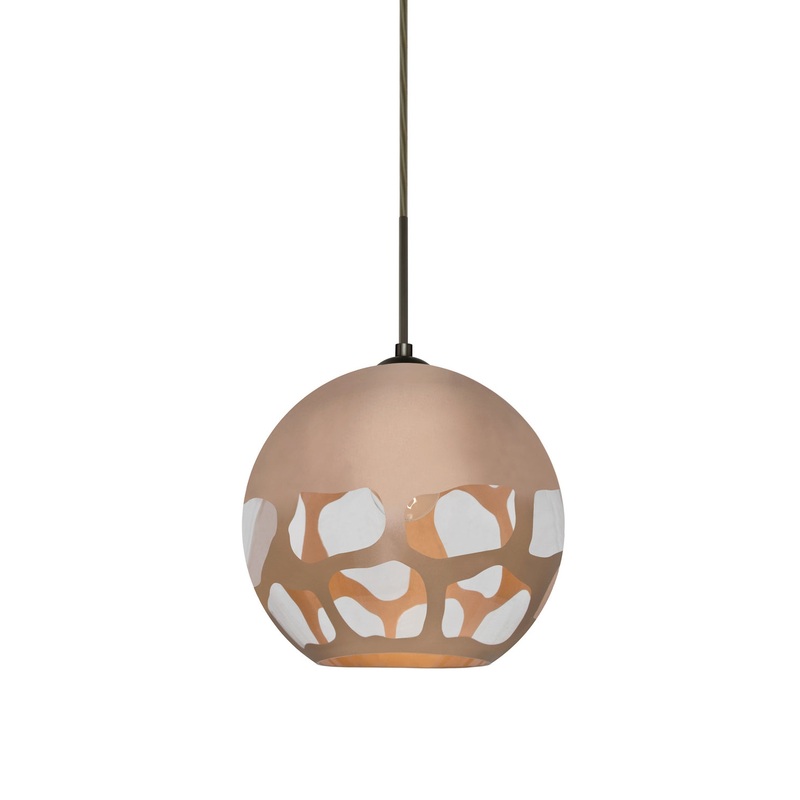 Besa 1JT-ROCKYCP-BR Rocky One Light Pendant Bronze
