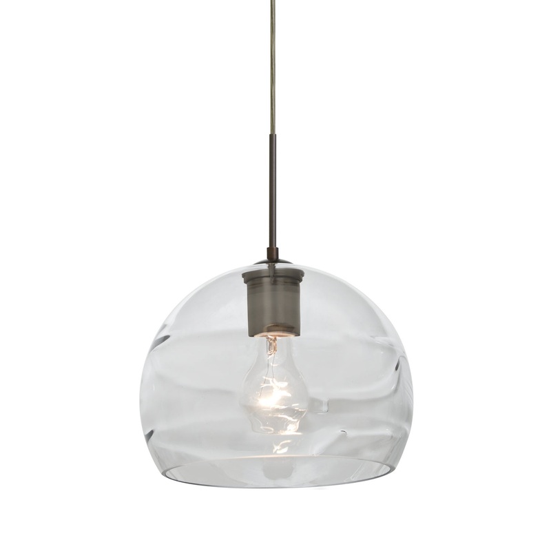 Besa 1JT-SPIR8CL-BR Spirit One Light Pendant Bronze