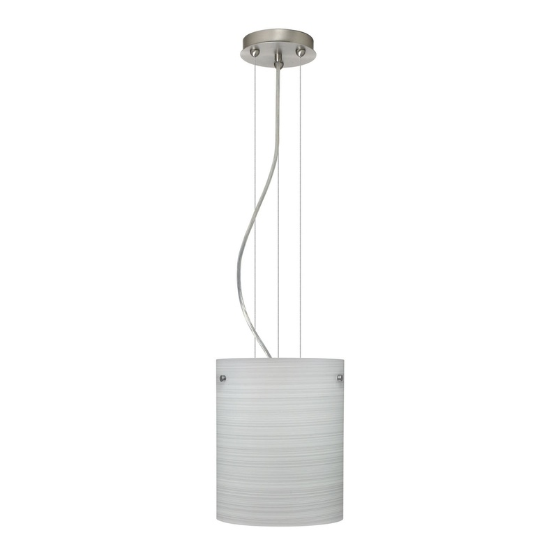 Besa 1KG-4006KR-SN Tamburo One Light Pendant Satin Nickel