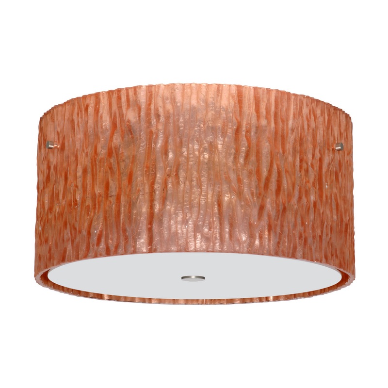 Besa 1KM-4008CS-SN Tamburo Three Light Ceiling Mount Satin Nickel (Discontinued)