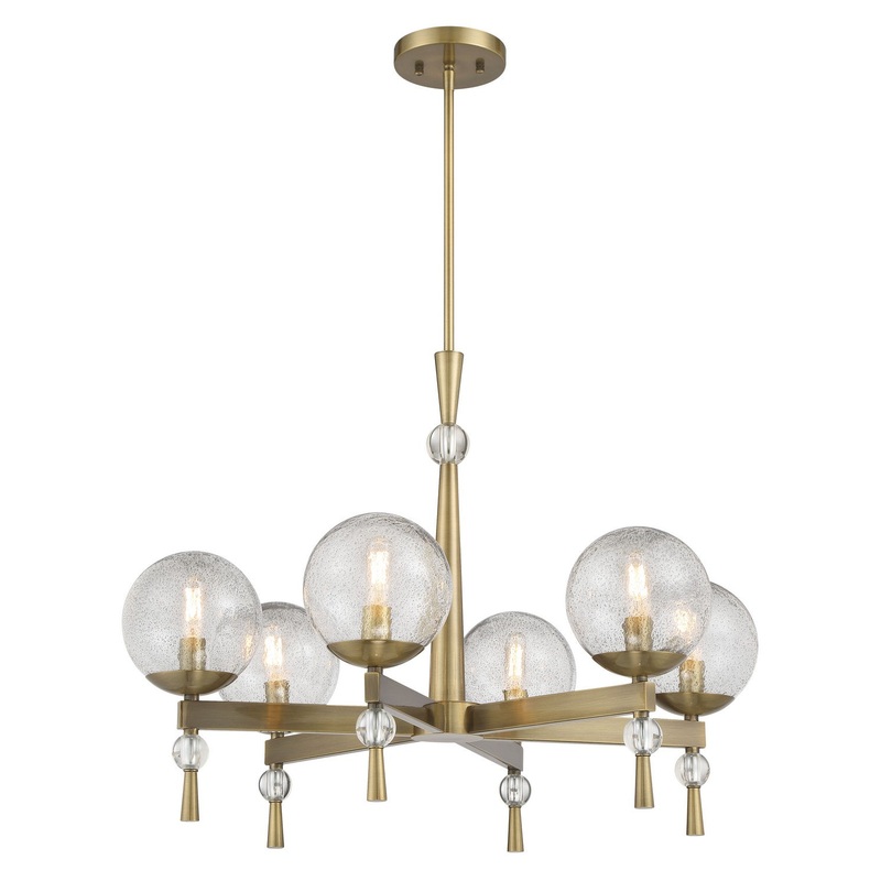 Minka-Lavery 1336-923 Populuxe Six Light Chandelier, Oxidized Aged Brass
