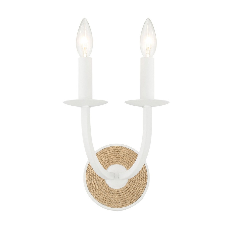 Minka-Lavery 2122-655 Lanton Two Light Wall Sconce, Sand White