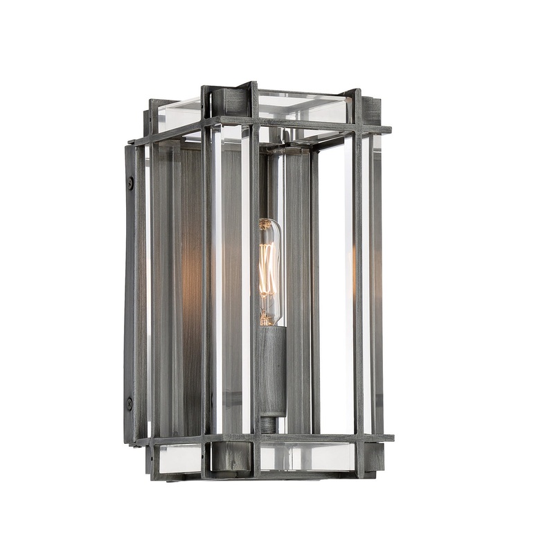 Minka-Lavery 3851-756 Langen Square One Light Wall Mount, Antique Nickel (Painted)