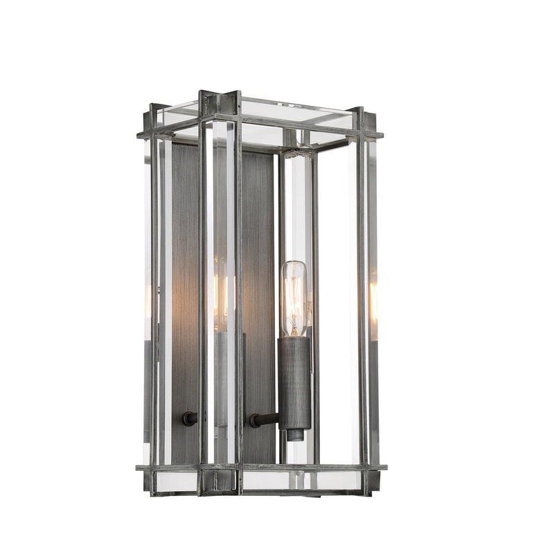 Minka-Lavery 3852-756 Langen Square Two Light Wall Mount, Antique Nickel (Painted)