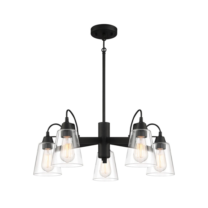 Minka-Lavery 3995-66A Beckonridge Five Light Chandelier, Coal