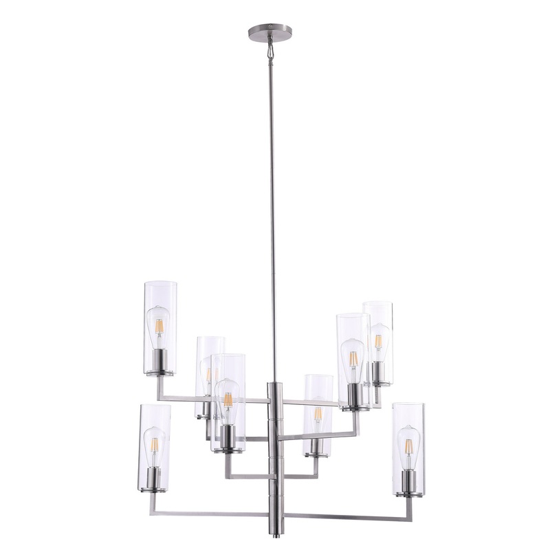 Minka-Lavery 4048-84 Acacia Eight Light Chandelier, Brushed Nickel