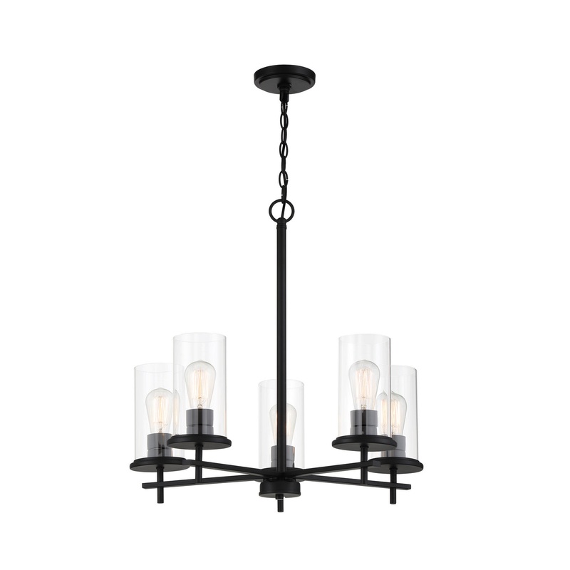 Minka-Lavery 4095-66A Haisley Five Light Chandelier, Coal