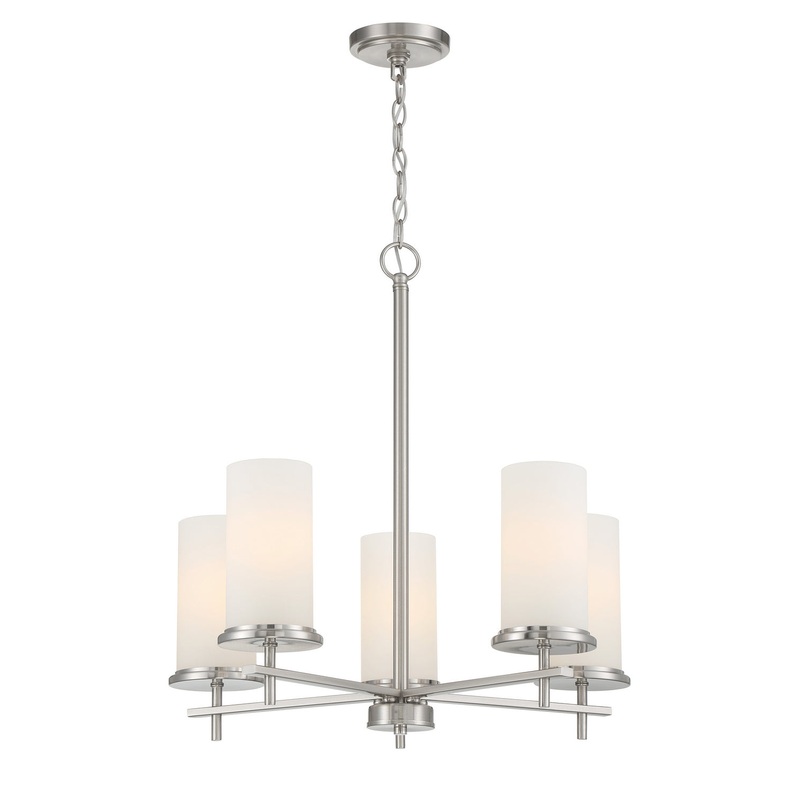 Minka-Lavery 4095-84 Haisley Five Light Chandelier, Brushed Nickel