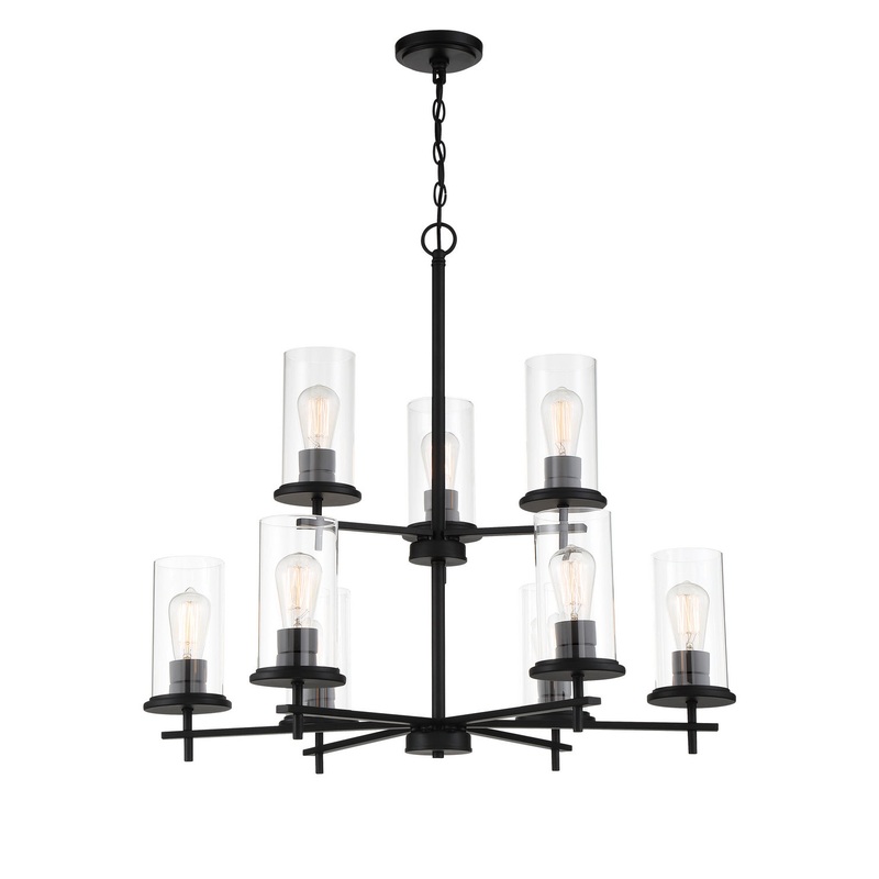 Minka-Lavery 4099-66A Haisley Nine Light Chandelier, Coal