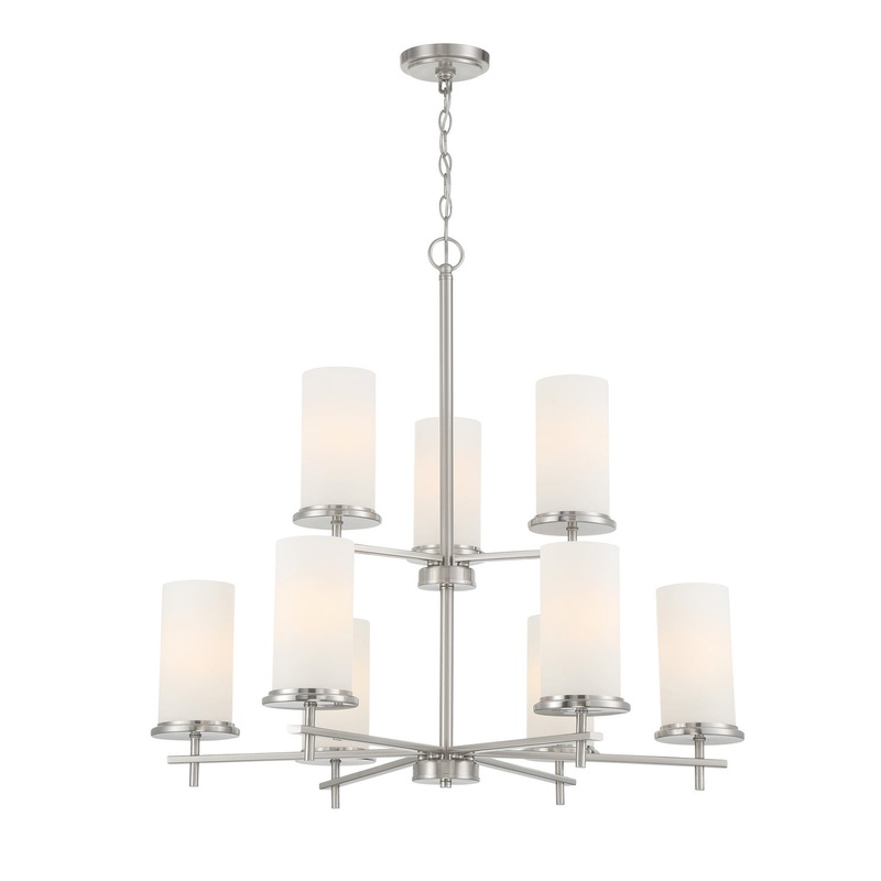 Minka-Lavery 4099-84 Haisley Nine Light Chandelier, Brushed Nickel