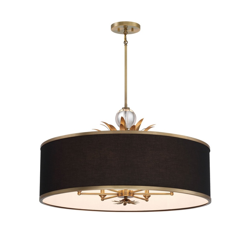 Minka-Lavery 4586-672 Caprio Six Light Pendant, Natural Brushed Brass