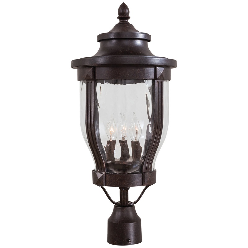 Minka-Lavery 8765-166 Merrimack Three Light Post Mount, Corona Bronze