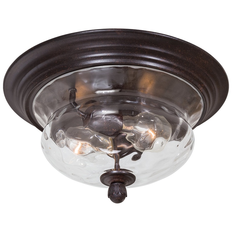 Minka-Lavery 8769-166 Merrimack Two Light Flush Mount, Corona Bronze