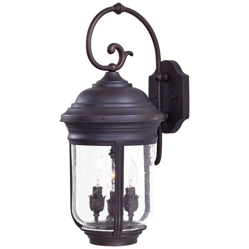 Minka-Lavery 8811-57 Amherst Three Light Wall Mount, Roman Bronze