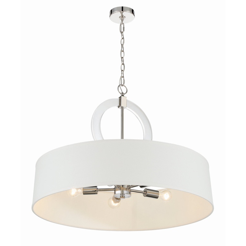 Minka-Lavery 2152-613 Cape Coral Five Light Pendant, Polished Nickel