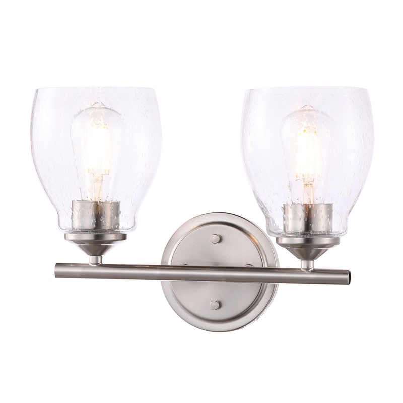 Minka-Lavery 2432-84 Winsley Two Light Wall Lamp, Brushed Nickel