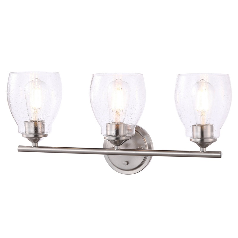 Minka-Lavery 2433-84 Winsley Three Light Wall Lamp, Brushed Nickel