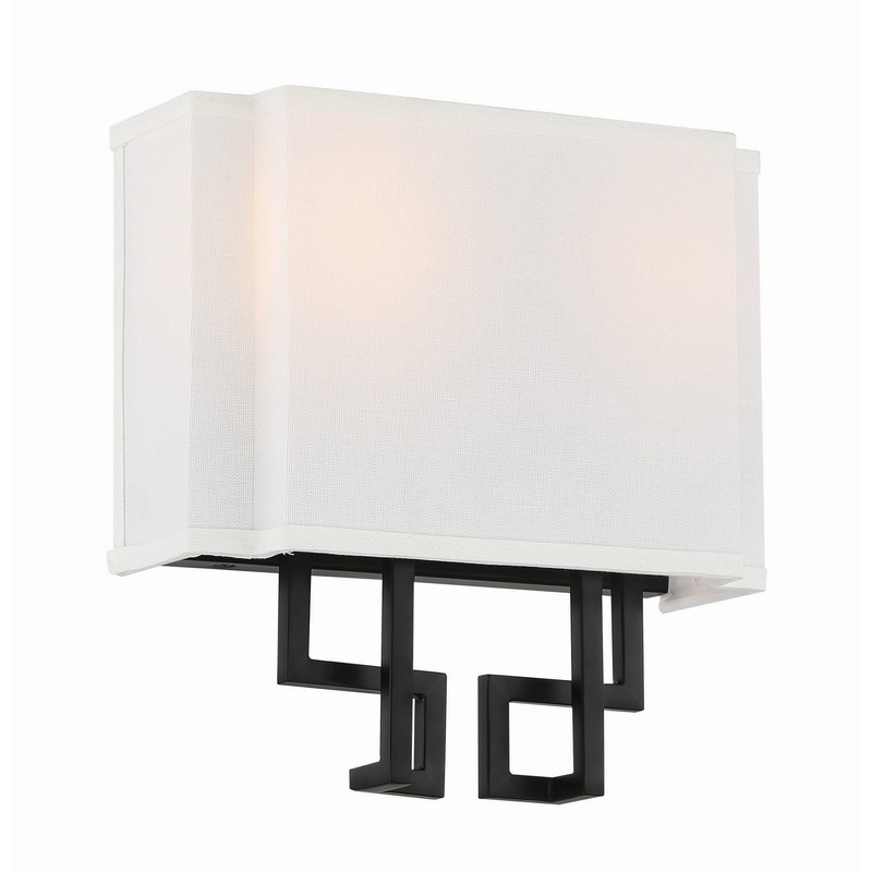 Minka-Lavery 2952-572 Upham Estates Two Light Wall Sconce, Coal w/Polished Nickel Highlights
