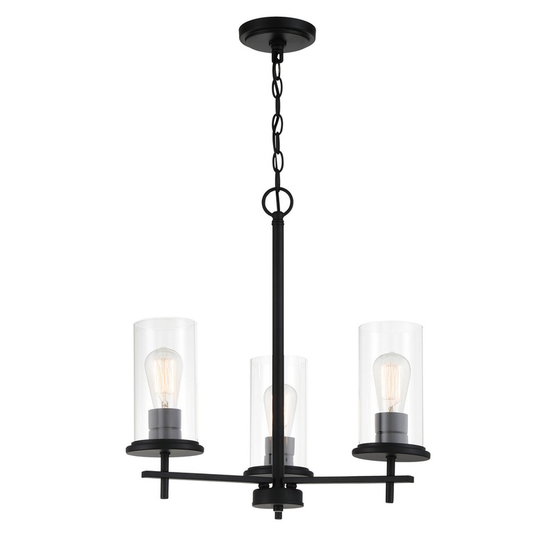 Minka-Lavery 4096-66A Haisley Three Light Chandelier, Coal