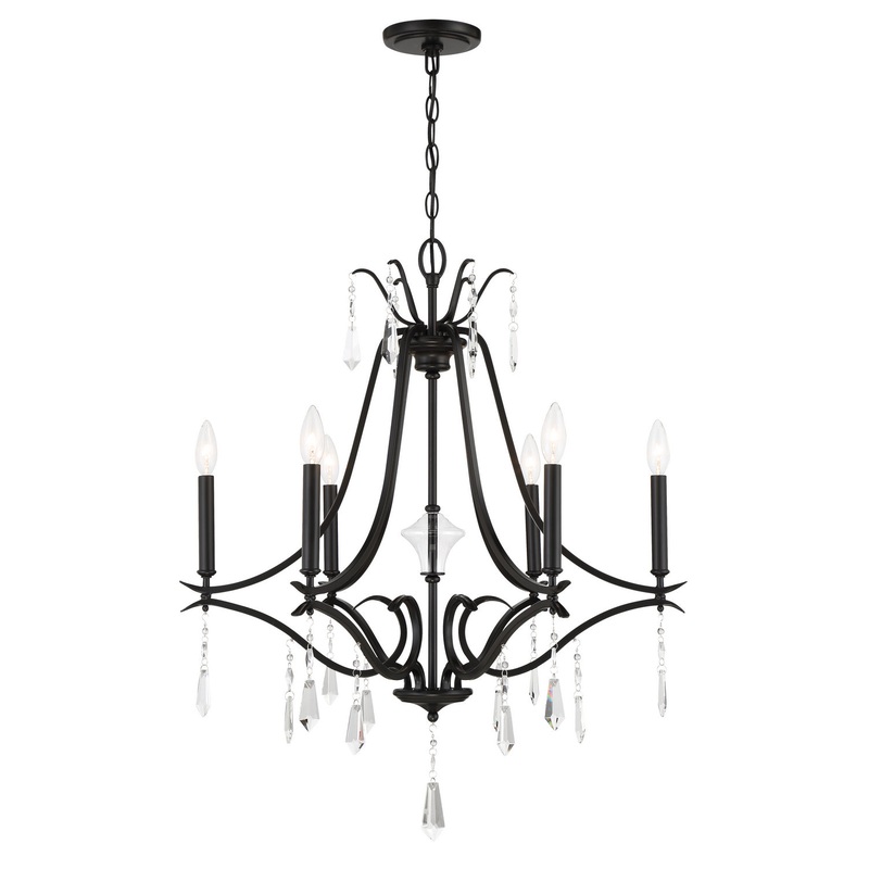 Minka-Lavery 4446-66A Laurel Estate Six Light Chandelier, Coal