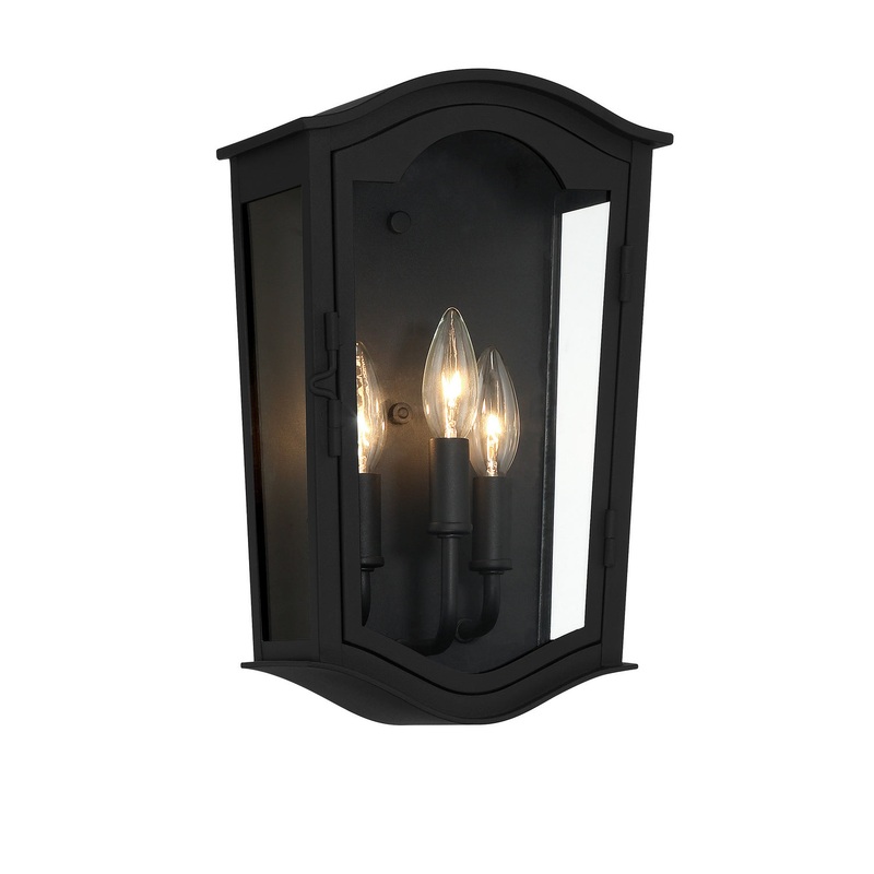 Minka-Lavery 73201-66 Houghton Hall Three Light Outdoor Wall Mount, Sand Coal