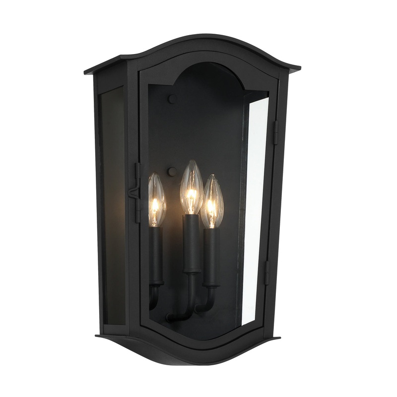 Minka-Lavery 73202-66 Houghton Hall Three Light Outdoor Wall Mount, Sand Coal